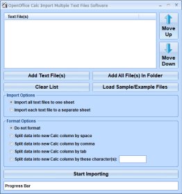 OpenOffice Calc Import Multiple Text Files Software