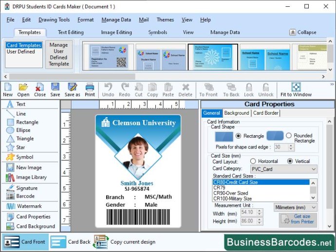 Software for Student ID Card