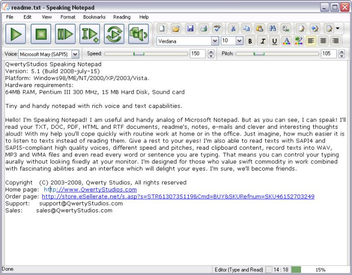 Speaking Notepad Speaking Notepad