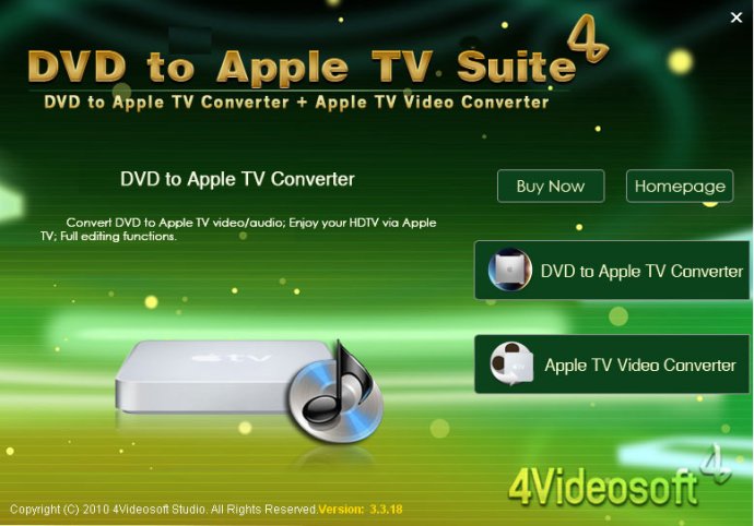 4Videosoft DVD to Apple TV Suite
