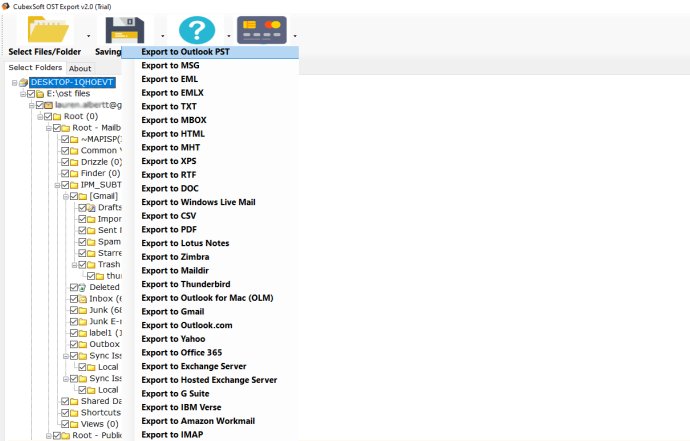 Import OST File Folder in Outlook