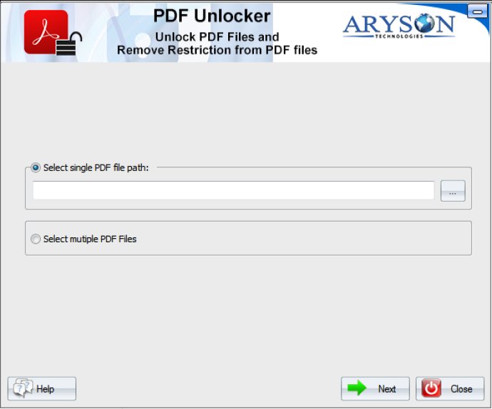 Aryson PDF Unlocker
