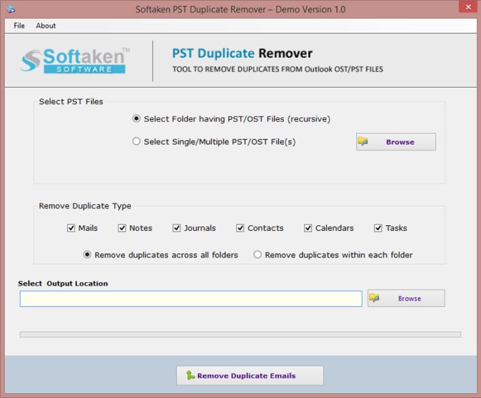 Softaken PST Duplicate Remover