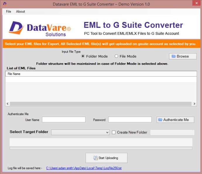 Datavare EML to G Suite Converter