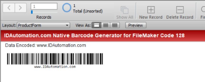 Filemaker Code 128 Generator