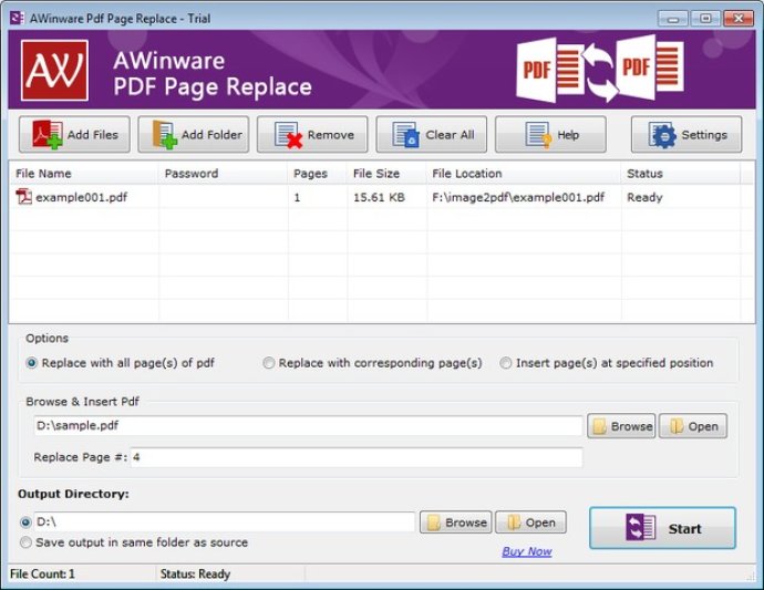 AWinware Insert Page into Pdf