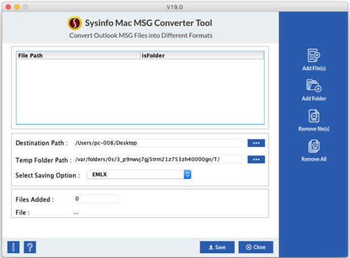 SysInfo MAC MSG Converter