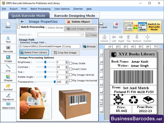 Publisher Barcode Generator Tool