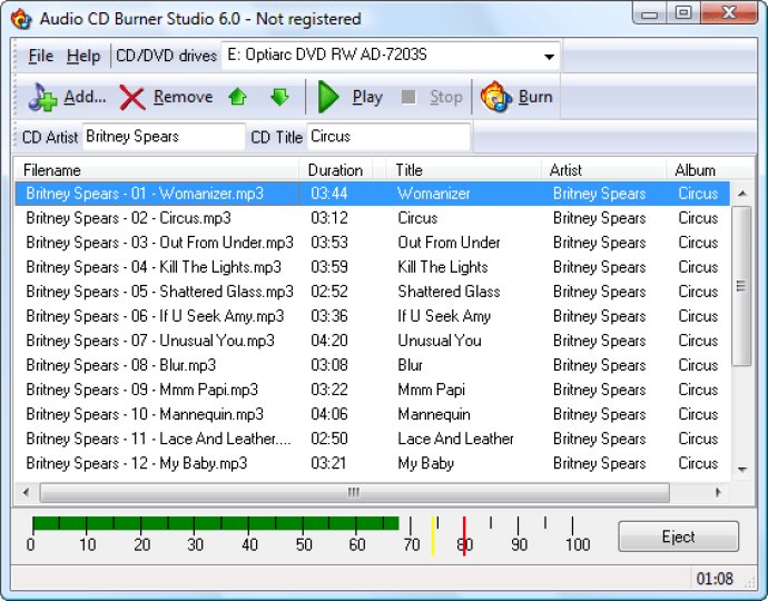 Audio CD Burner Studio