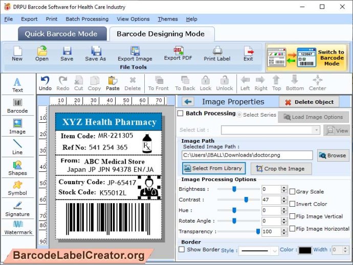 Barcode Creator for Healthcare Industry