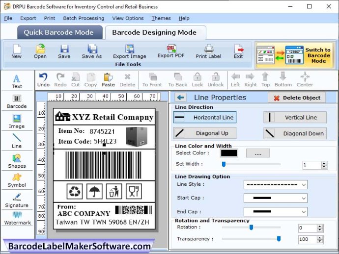 Barcode Maker Software Retail Industry