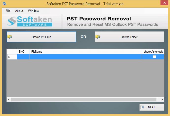 Softaken PST Password Removal