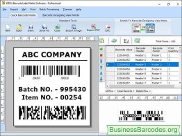 Print Barcode Label Application