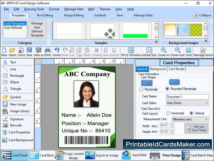 Printable ID Cards Maker Software Printable ID Cards Maker Software