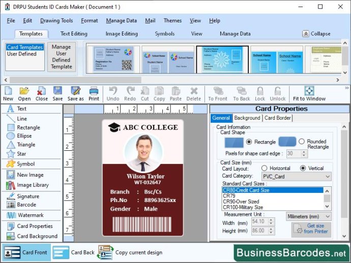 Create Student ID Card Software