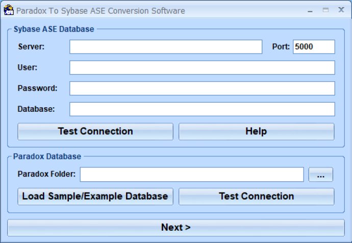 Paradox To Sybase ASE Conversion Software