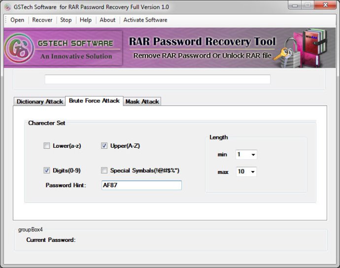RAR file password breaker