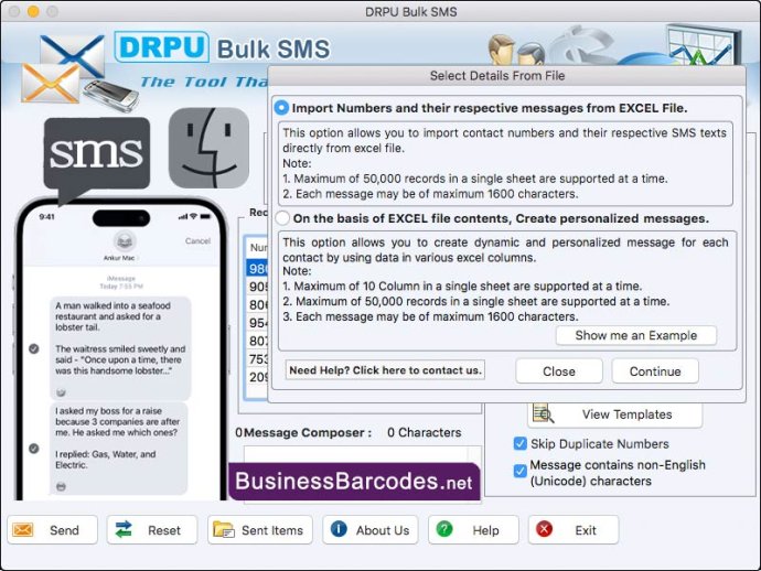 Customize Bulk SMS Sender Program