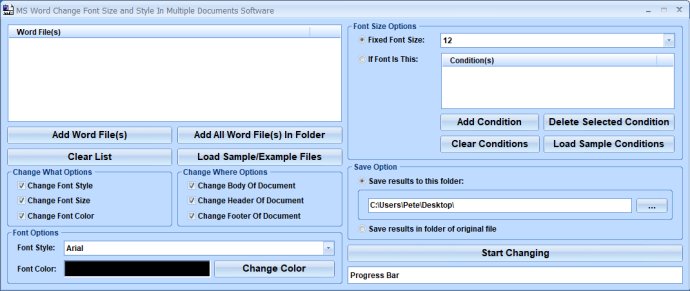 MS Word Change Font Size And Style In Multiple Documents Software 