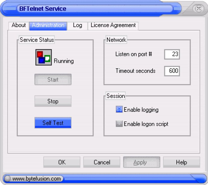 BFTelnet -Telnet Server