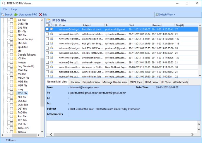 Free MSG File Viewer
