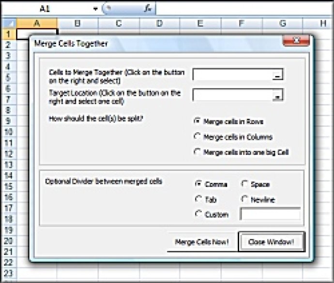 Merge Cells to Merge Join Excel Cells