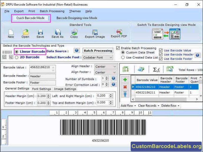 Barcode Label for Manufacturer Industry