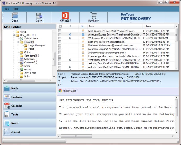 KDETools Outlook PST Recovery