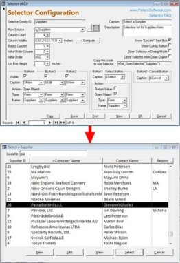 Selector for MS Access 2000
