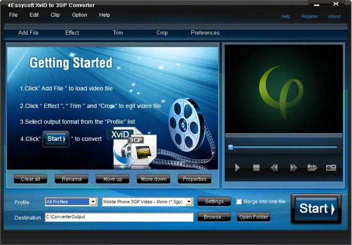 4Easysoft XviD to 3GP Converter