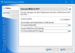 Convert Outlook MSG to PST