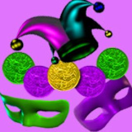 3D Mardi Gras Throw Me Something Mister!