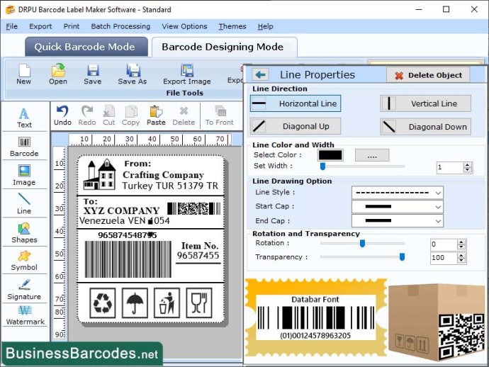 Databar Barcode Software for Business