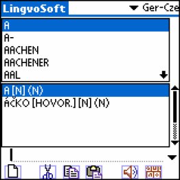 LingvoSoft Dictionary German <-> Czech for Palm OS