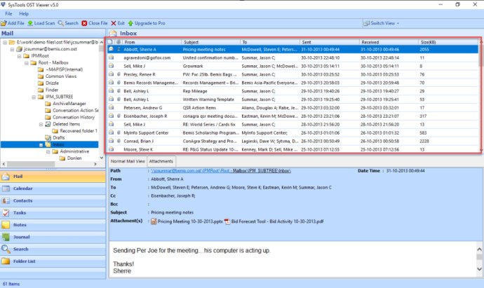 Free Outlook OST File Viewer Tool