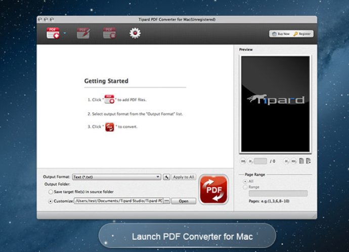 Tipard PDF Converter for Mac