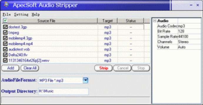 ApecSoft Audio Stripper