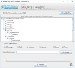Softaken OLM to PST Converter