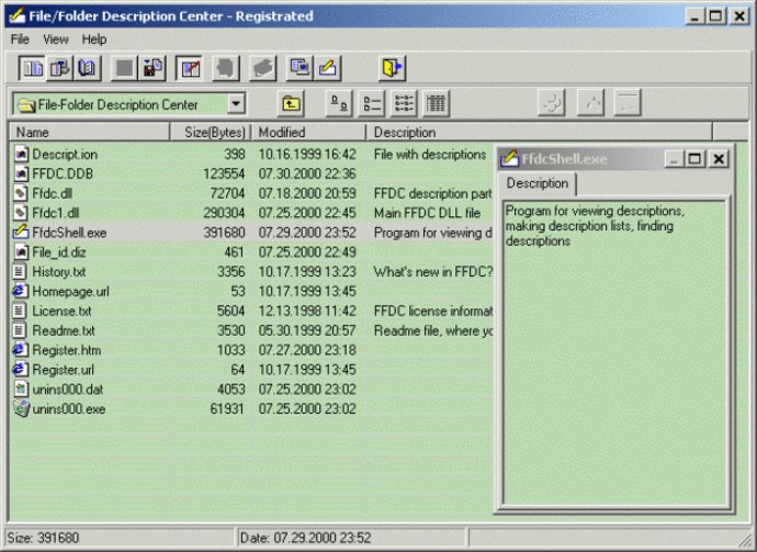 File-Folder Description Center