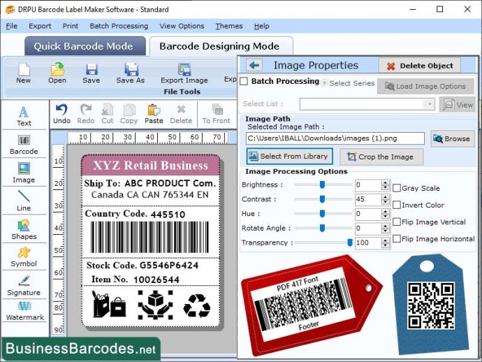 Data bar PDF417 Barcode Generator