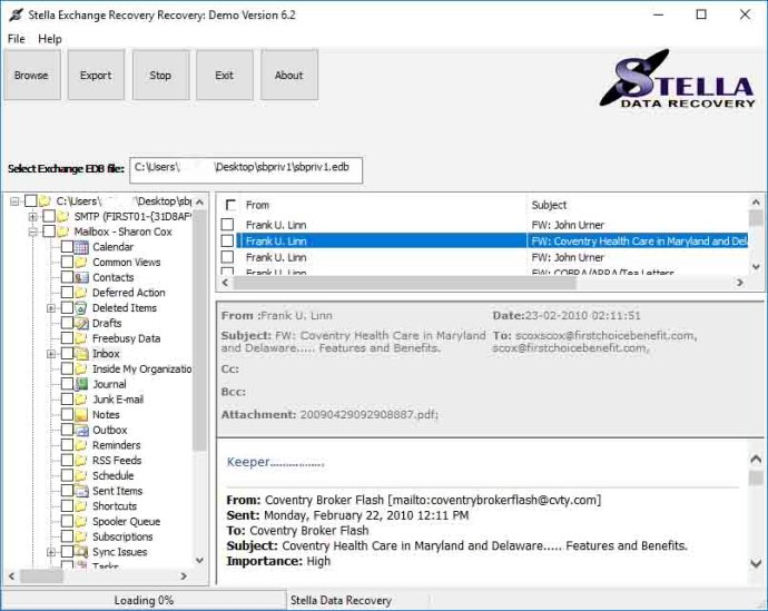 Exchange EDB to PST Manager