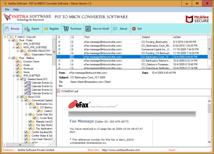 Vartika PST to MBOX Converter Software