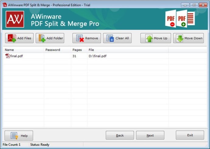 AWinware Pdf Split Merge Pro 5