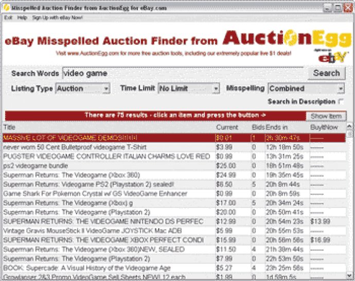 Auction Misspeller Software