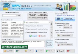 Blackberry SMS Sending Software