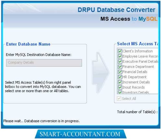Access to MySQL Converter