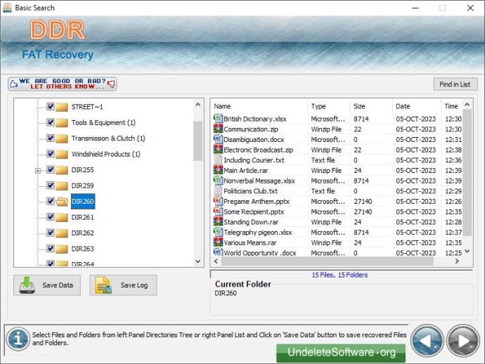 FAT Hard Disk Undelete Software