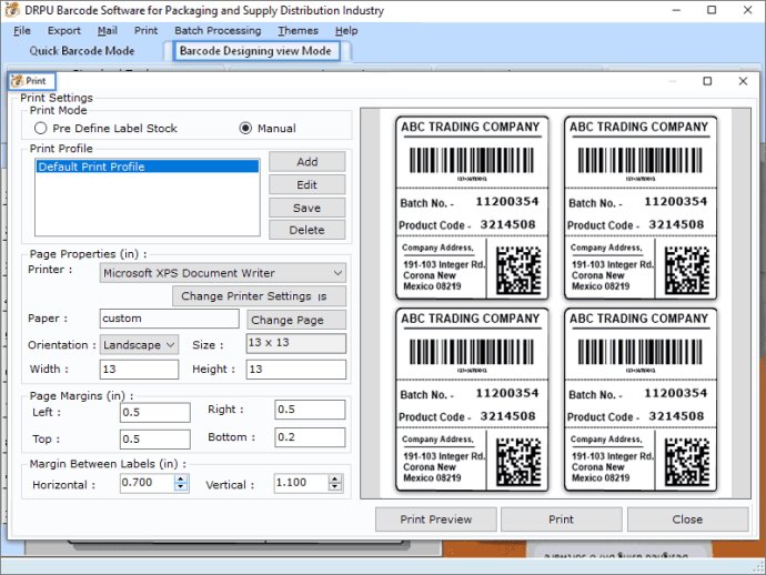 Packaging Labels Printing Software