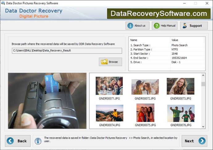 DDR Digital Pictures Recovery Software DDR Digital Pictures Recovery Software