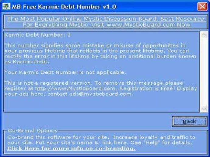 MB Karmic Debt Number